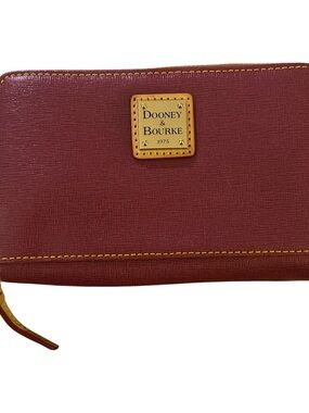 Dooney & Bourke Plum Wallet with Gold Logo